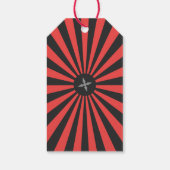 忍者ウォリアーメッセージカードボーイレッド&ブラック ギフトタグ (裏面)