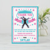 忍者ウォリアールガールズピンク&ティール（緑がかった色）サンキューカード サンキューカード (スタンド正面)