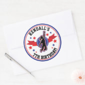 忍者ウォリアールガールズ誕生日 ラウンドシール (封筒)