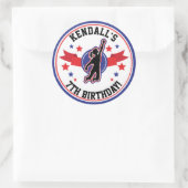 忍者ウォリアールガールズ誕生日 ラウンドシール (バッグ)