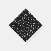 忍者ウォリアー子供の誕生日パーティー白黒 スタンダードカクテルナプキン (角)