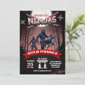 忍者ウォリアー子供の誕生日ボーイ 招待状 (スタンド正面)