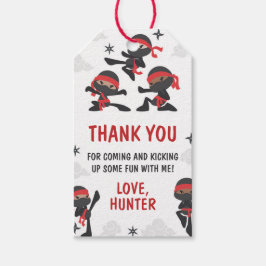 忍者ウォリアー武術アーツ空手誕生日の好意 ギフトタグ