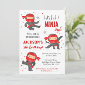 忍者ウォリアー空手バースデーパーティ招待状 招待状 (スタンド正面)