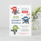 忍者ウォリアー空手バースデーパーティ招待状 招待状 (スタンド正面)