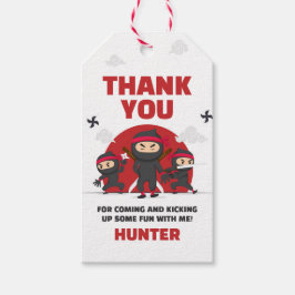 忍者ウォリアー空手武術アーツ誕生日の好意 ギフトタグ