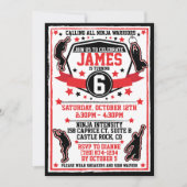 忍者ウォリアー誕生日招待状/パークア招待状 招待状 (正面)