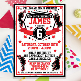 忍者ウォリアー誕生日招待状/パークア招待状 招待状