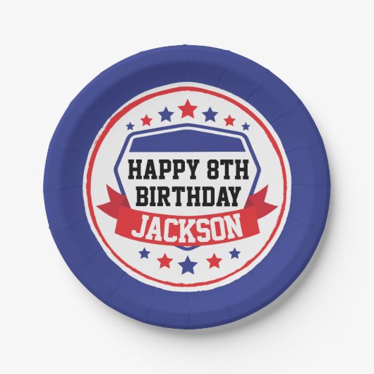 忍者ウォリアー・ボーイズパーティー ペーパープレート (正面)