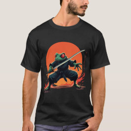 忍者カエル戦士 – Samurai Katana Anime Fighter Tシャツ
