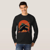 忍者カエル戦士 – Samurai Katana Anime Fighter Tシャツ (正面フル)
