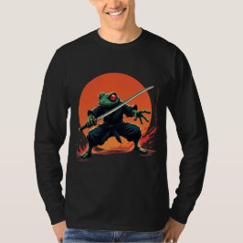 忍者カエル戦士 – Samurai Katana Anime Fighter Tシャツ