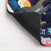 忍者カスタムガールギタリストアー感動的ト マウスパッド (コーナー)