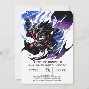 忍者カスタムソードキッズ誕生日 招待状