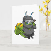 忍者カタピラーと剣 カード (黄色い花)