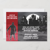 忍者カッコいいインシティ誕生日招待状 招待状 (裏面)