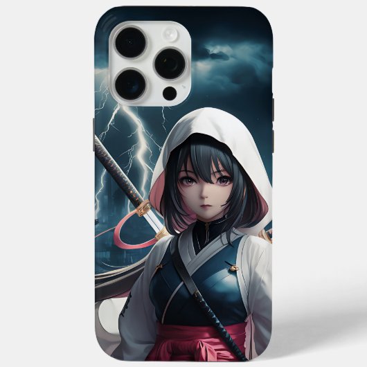 忍者ガールアート – ダイナミックで激しい戦士 Case-Mate iPhoneケース (裏面)