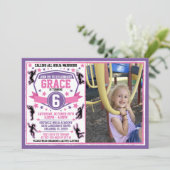 忍者ガールズ 誕生日写真 招待状 (スタンド正面)