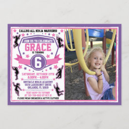 忍者ガールズ 誕生日写真 招待状