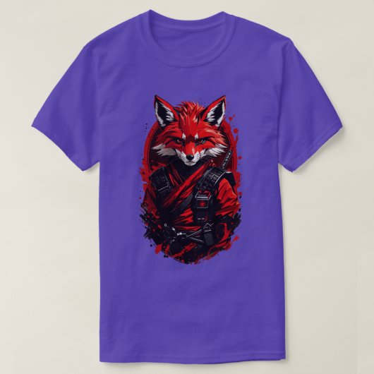 忍者キツネ Tシャツ (デザイン正面)