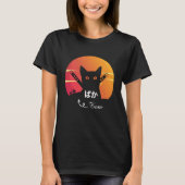 忍者キャットとレトロサンヴィンテージ Tシャツ (正面)