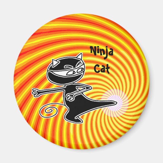 忍者キャットファイヤーキック磁石 マグネット (正面)