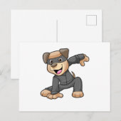 忍者コスチュームの犬 ポストカード (正面/裏面)