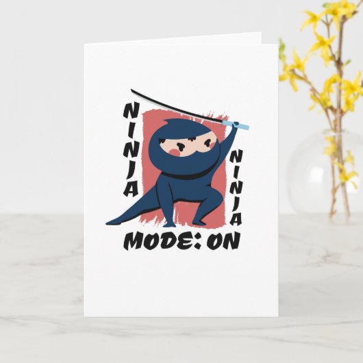 忍者コスチューム カード (黄色い花)