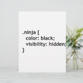 忍者コード、スクリプト レターヘッド (スタンド正面)