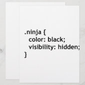 忍者コード、スクリプト レターヘッド (正面/裏面)