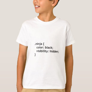 忍者コード、スクリプト Tシャツ