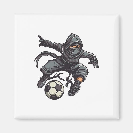 忍者サッカーI子供用フットボール マグネット (正面)