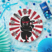 忍者サムライウォリアー使い捨て紙プレート ペーパープレート (パーティー)