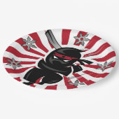 忍者サムライウォリアー使い捨て紙プレート ペーパープレート (アングル)