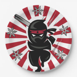 忍者サムライウォリアー使い捨て紙プレート ペーパープレート