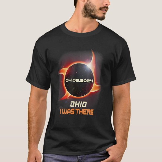 忍者シュリ太陽のケンTotal Eclipse 2024オハイオ Tシャツ (正面)