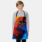 忍者シルエット エプロン (着用した状態)