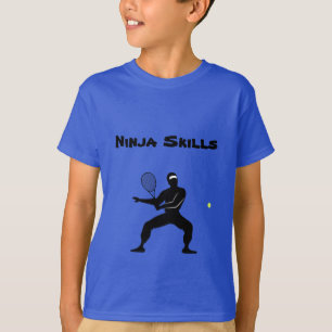 忍者スキルテニスプレーヤーキッズ Tシャツ