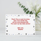 忍者スタイルの子供の誕生日 サンキューカード (スタンド正面)