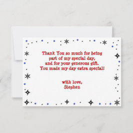 忍者スタイルの子供の誕生日 サンキューカード