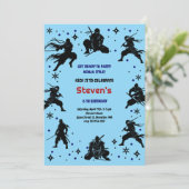 忍者スタイルの子供の誕生日 招待状 (スタンド正面)