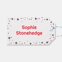 忍者スタイル子供のガーリー誕生日 ギフトタグ