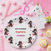 忍者スタイル子供のガーリー誕生日 ペーパープレート (パーティー)