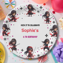 忍者スタイル子供のガーリー誕生日