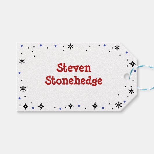 忍者スタイル子供の誕生日 ギフトタグ (正面(横))