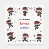 忍者スタイル子供の誕生日 スタンダードランチョンナプキン (正面)