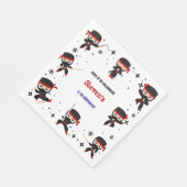 忍者スタイル子供の誕生日 スタンダードランチョンナプキン (角)