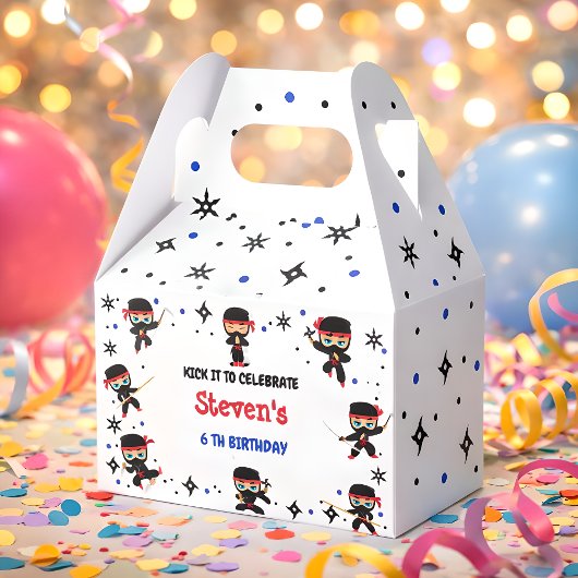 忍者スタイル子供の誕生日 フェイバーボックス