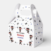 忍者スタイル子供の誕生日 フェイバーボックス (裏面サイド)