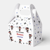 忍者スタイル子供の誕生日 フェイバーボックス (正面サイド)